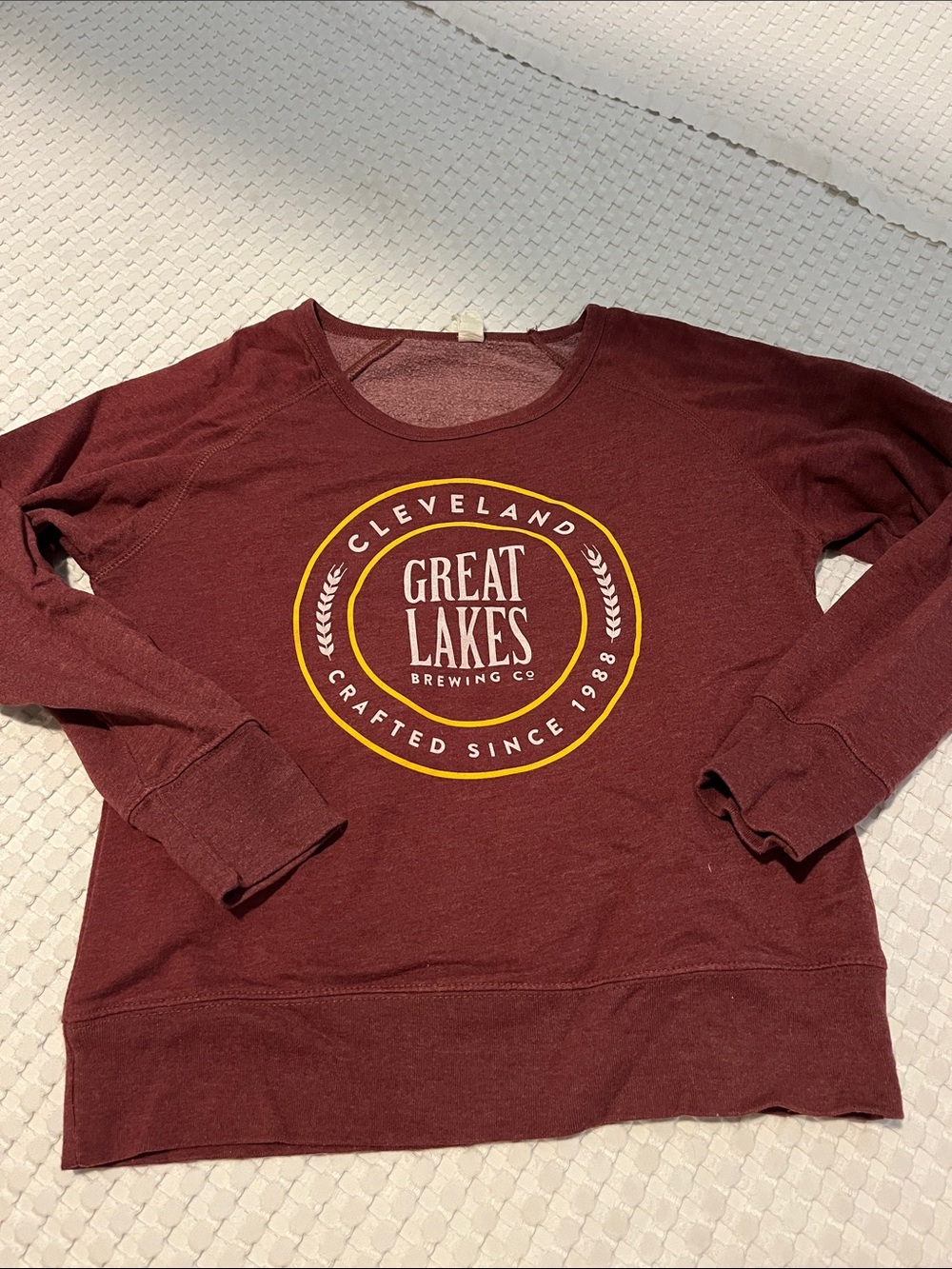 Great Lakes Brewing Co. Maroon crew neck Sweatshirt